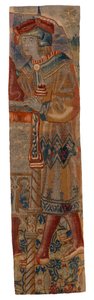 Narrow Strip of Tapestry Depicting the Figure of a Youth, Early 16th Century