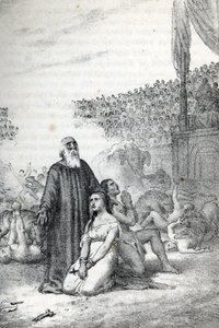 Roman Antiquity: The Christian Martyrs in the Amphitheatre, drawing from 