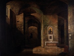 The Crypt of the Basilica of San Martino ai Monti in Rome by Francois-Marius Granet