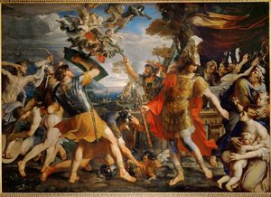 Aeneas and His Companions Fight the Harpies by Francois (1590 1650) (after) Perrier