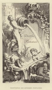 Frontispiece of Various Fountains by Francois (after) Boucher