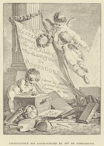 Frontispiece of the Etchings of Mme de Pompadour by Francois (after) Boucher