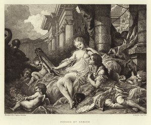 Renaud and Armide by Francois (after) Boucher