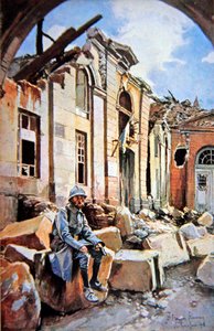 Battle of Verdun: Courtyard of ruined Bishop