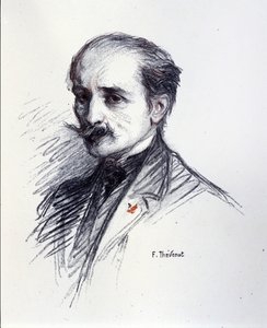 Portrait of Edmond Rostand (1868-1918). Drawing by Thévenot François (1856-1943) by Francois (after) Thevenot