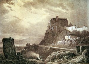 Stirling Castle, engraved by Villeneuve by Francois Alexandre Pernot