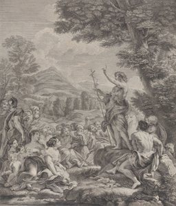 Saint John the Baptist preaching to a crowd, ca. 1729 by Francois Bernard Lepicie