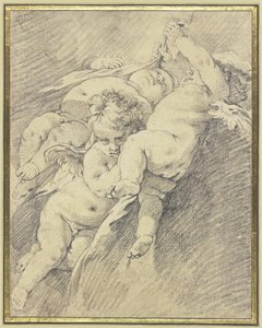 Three Angels Floating in the Air by François Boucher