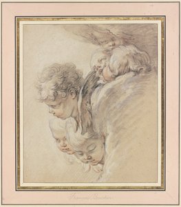 Angel Heads in Clouds (Birth of Christ) by François Boucher