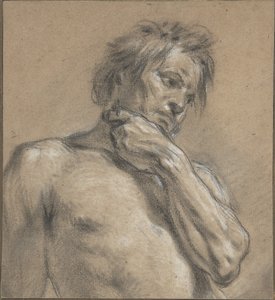 Half-Length Study of a Man by François Boucher