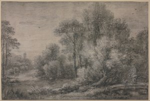 River Landscape by François Boucher