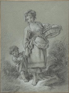 Woman and Boy by François Boucher