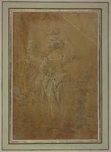 Two Peasant Women with Two Boys by François Boucher