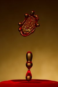 Dynamic Gold Red Splash by Francois Casanova