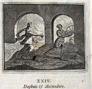Daphnis and Alcimadura. Fables by Jean de La Fontaine (1621-95). Illustration by François Chauveau (1613-1676). Edition of 1728 by Francois Chauveau