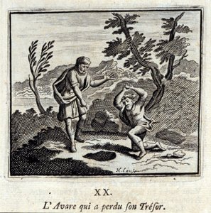 The Miser who lost his Treasure (Illustration by François Chauveau)