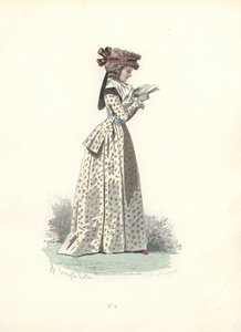 Woman reading a book, era of Marie Antoinette by Francois Claudius Compte Calix