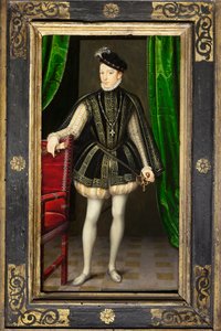 Portrait of Charles IX (1550-1574), Second Son of Henry II and Catherine de Medicis, King of France at the Death of His Brother Francois II (1544-1560), Married in 1570 Elizabeth of Austria (1554-1592), His Reign is Marked by the Wars of Religion