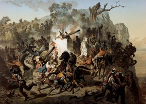 Defeat of the Modogs on 15 April 1873 by Francois Constant Mes