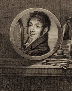 Portrait of the Harpist and Composer Jean-Aimé Vernier, c. 1800 by Francois Dumont