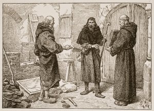 Reception of Lanfranc by Herlwin, illustration from 