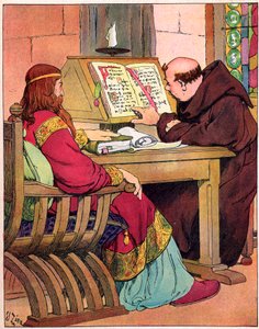 Charlemagne Talking to Alcuin