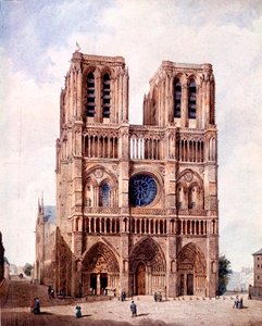 La Facade de la Cathedrale Notre Dame de Paris