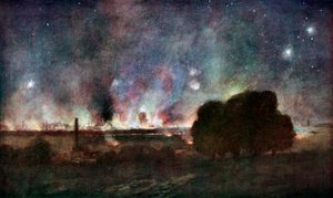 Arras on Fire at at Night, France, 5-6 July 1915