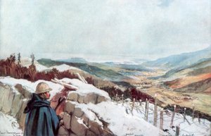 Trenches Overlooking the Munster Valley with the Rhine in the Distance, January 1916, 1926 by Francois Flameng