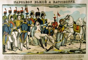 Napoleon injured at Ratisbon, April 1809