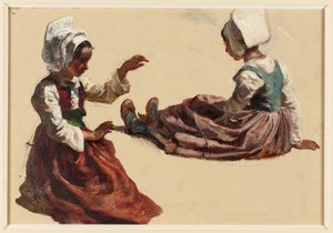 Two Girls in Regional Costume