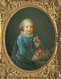 Boy with peaches, 1760 by Francois Hubert Drouais