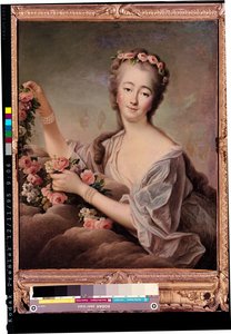 Portrait of the Countess du Barry (1743-93) as Flora by Francois Hubert Drouais