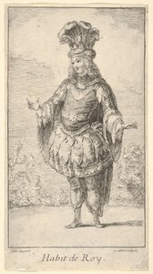 Habit de Roy: a man wearing a tonnelet decorated with rosettes, a crown and a turban by Francois Joullain