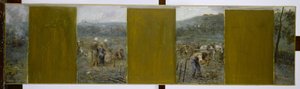 Sketch for Nogent-sur-Marne Town Hall: Rural Scenes