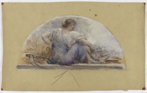 Sketch for the Hôtel de Ville Dining Room in Paris, Harvest or Summer
