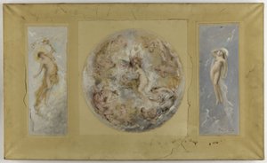 Sketch for the Town Hall of Pantin: Cupid and Psyche - Day and Night, in 1886