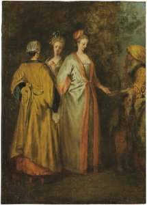 The Fortune Teller by Francois Louis Joseph (attr. to) Watteau