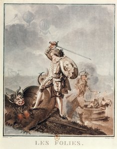 Figaro in combat with a harpy by Francois Louis Joseph Watteau