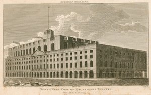 North West View of Drury Lane Theatre, London by Francois Louis Thomas Francia