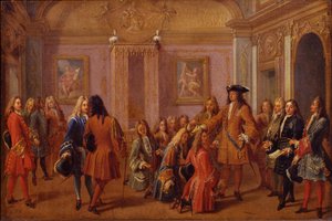 First Ennoblement of the Knights of the Order of Saint-Louis by Louis XIV in Versailles on 8 May 169 by Francois Marot