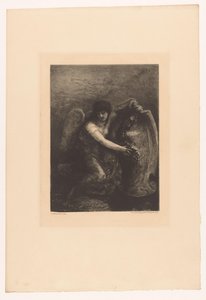 Angel with Shield by Francois Nicolas Chifflart