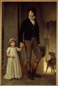 Portrait of the Painter Jean Baptiste Isabey and His Daughter by Baron François Pascal Simon Gérard