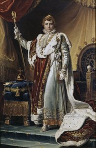 Portrait of Emperor Napoléon I Bonaparte in his Coronation Robes, ca 1804 by Francois Pascal Simon Gerard