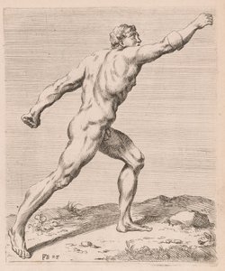The Borghese Gladiator, side view, turned to right (plate 28) by Francois Perrier