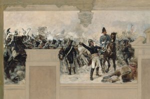 Sketch for Pantin town hall: Defense of Pantin in 1814 by General Compans by Francois Schommer