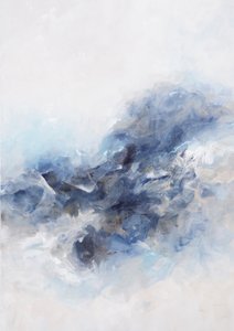 Blue Abstract Flow by Françoise Wattré