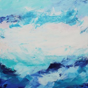 Dynamic Ocean Blues by Françoise Wattré