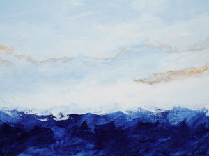 Golden Blue Horizon by Françoise Wattré