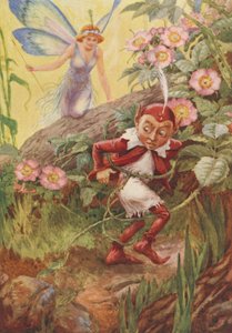 Nymphidia and Puck, from Nymphidia by Michael Drayton by Frank Adams